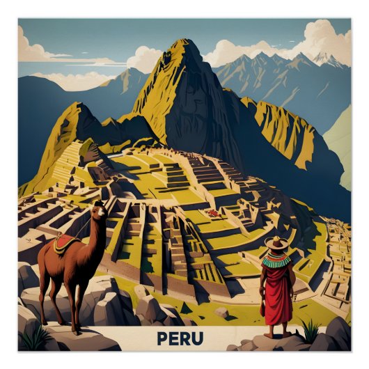 Peru Machu Picchu Perfect Poster (Voorkant)