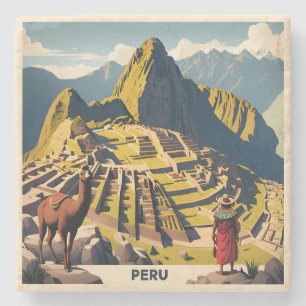 Peru Machu Picchu Stenen Onderzetter