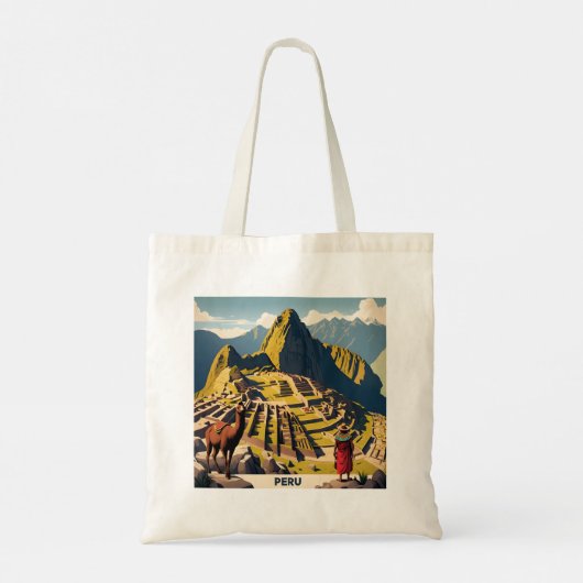 Peru Machu Picchu Tote Bag (Achterkant)