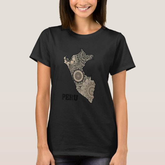 Peru Map Mandala  Peruviaans Zuid-Amerika Co T-shirt (Voorkant)