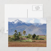 Peru, Maras. Landschap boven de Heilige Vallei Briefkaart (Voorkant / Achterkant)