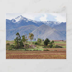 Peru, Maras. Landschap boven de Heilige Vallei Briefkaart