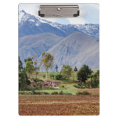 Peru, Maras. Landschap boven de Heilige Vallei Klembord (Voorkant)