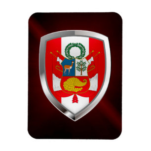 Peru Metallic Emblem Magneet