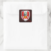 Peru Metallic Emblem Vierkante Sticker (Tas)