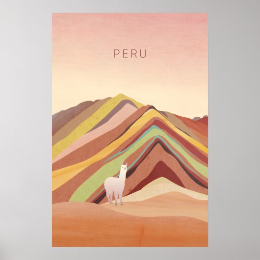 Peru Minimaal Reisposter Poster (Voorkant)