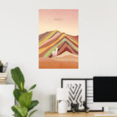 Peru Minimaal Reisposter Poster (Thuiskantoor)