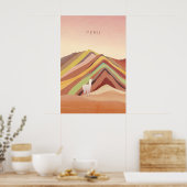 Peru Minimaal Reisposter Poster (Keuken)
