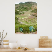 Peru, Moray. Moray Inca landbouw laboratorium Poster (Keuken)