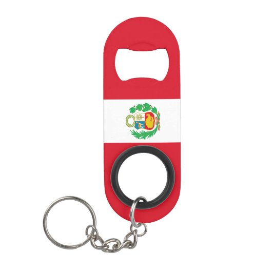 Peru National Flag Patriotic Mini Flessenopener (Voorkant)