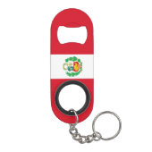 Peru National Flag Patriotic Mini Flessenopener (Achterkant)
