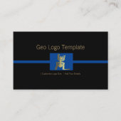 Peru Nazca Gold Geoglyph Spider Logo Visitekaartje (Voorkant)