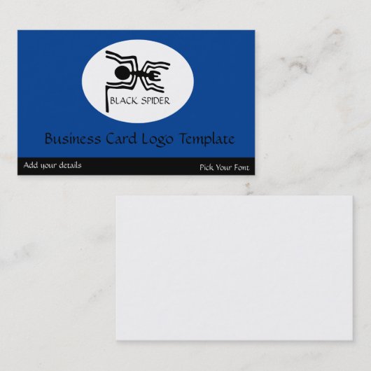 Peru Nazca Lines - Black Spider Logo Visitekaartje (Voorkant / Achterkant)