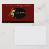 Peru Nazca Lines - Gold Spider Logo Visitekaartje (Voorkant / Achterkant)