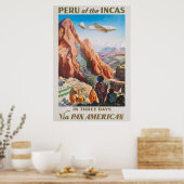 Peru of the Incas Vintage Travel Poster (Keuken)