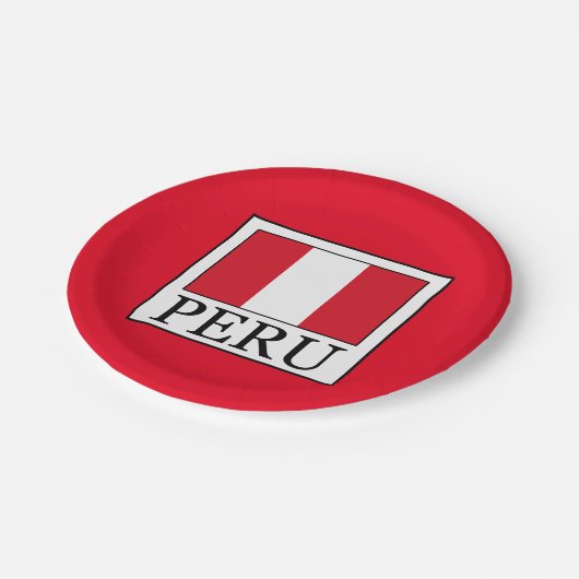 Peru Papieren Bordje (Gekanteld)