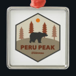 Peru Peak Wilderness Vermont Bear Metalen Ornament<br><div class="desc">The Peru Peak Wilderness is one of eight wilderness areas in the Green Mountain National Forest in the U.S. state of Vermont.</div>