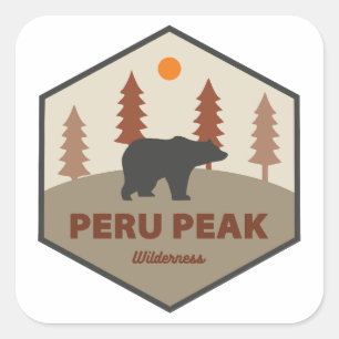 Peru Peak Wilderness Vermont Beer Vierkante Sticker