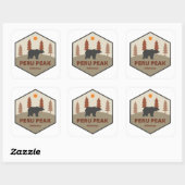 Peru Peak Wilderness Vermont Beer Vierkante Sticker (Vel)