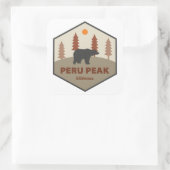 Peru Peak Wilderness Vermont Beer Vierkante Sticker (Tas)