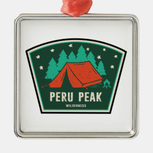 Peru Peak Wilderness Vermont Kamperen Metalen Ornament