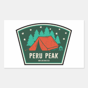 Peru Peak Wilderness Vermont Kamperen Rechthoekige Sticker