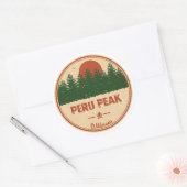 Peru Peak Wilderness Vermont Ronde Sticker (Envelop)