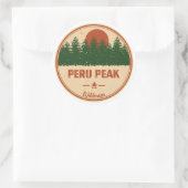 Peru Peak Wilderness Vermont Ronde Sticker (Tas)
