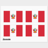 Peru/Peruaanse oorlogsvlag Rechthoekige Sticker (Vel)