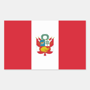 Peru/Peruaanse oorlogsvlag Rechthoekige Sticker