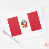 Peru/Peruaanse oorlogsvlag Rechthoekige Sticker (Envelop)