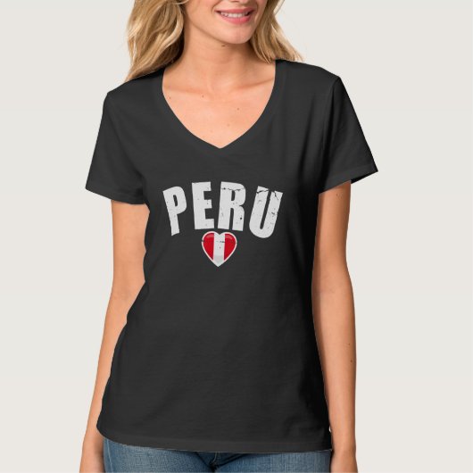 Peru  Peruaanse vlag 5 T-shirt (Voorkant)