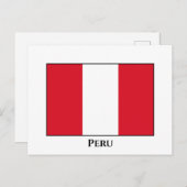 Peru (Peruaanse) vlag Briefkaart (Voorkant / Achterkant)
