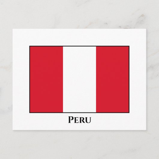 Peru (Peruaanse) vlag Briefkaart (Voorkant)