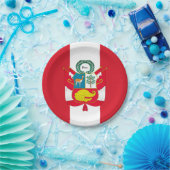 Peru & Peruaanse vlag, embleem, partij/sport Papieren Bordje (Feest)