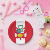 Peru & Peruaanse vlag, embleem, partij/sport Papieren Bordje (Feest)