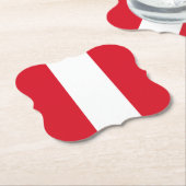 Peru (Peruaanse) vlag Kartonnen Onderzetters (Gekanteld)