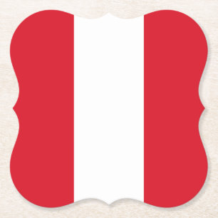 Peru (Peruaanse) vlag Kartonnen Onderzetters