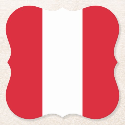Peru (Peruaanse) vlag Kartonnen Onderzetters (Voorkant)