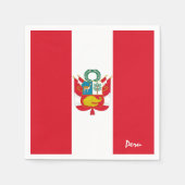 Peru & Peruaanse vlag mode/sportfan Servet (Voorkant)