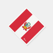 Peru & Peruaanse vlag mode/sportfan Servet (Hoek)