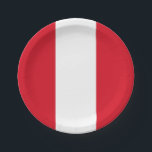 Peru (Peruaanse) vlag Papieren Bordje<br><div class="desc">wereldwijde vlaggenproducten - Je kunt je eigen tekst toevoegen.</div>