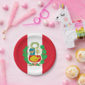 Peru, Peruaanse vlag partij, verjaardag / sport Papieren Bordje