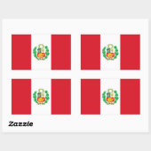 Peru/Peruaanse vlag Rechthoekige Sticker (Vel)
