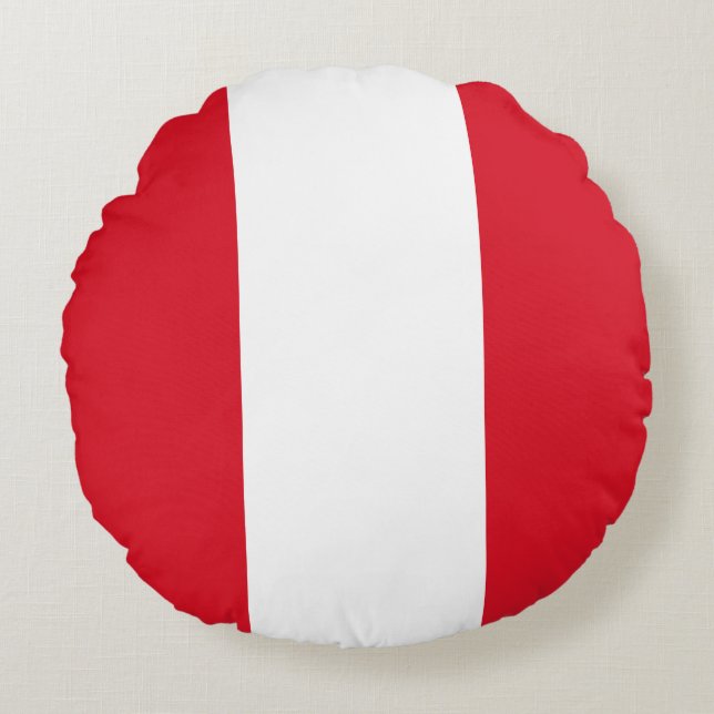 Peru (Peruaanse) vlag Rond Kussen (Voorkant)