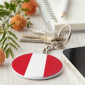 Peru (Peruaanse) vlag Sleutelhanger (Zijkant)