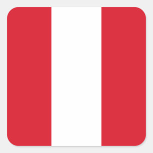Peru (Peruaanse) vlag Vierkante Sticker