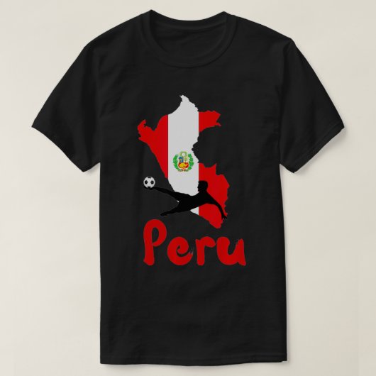 Peru Peruaanse vlag Voetbal T-shirt (Design voorkant)