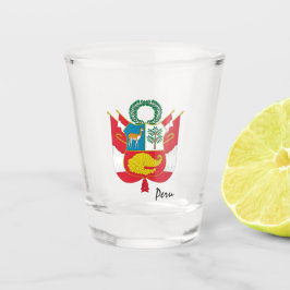 Peru & Peruaanse wapenschild, vlag/partij Shot Glas