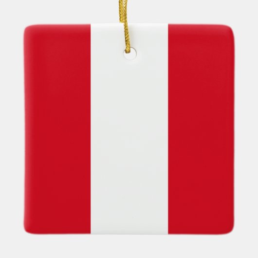 Peru (Peruviaanse) Vlag  Keramisch Ornament (Voorkant)